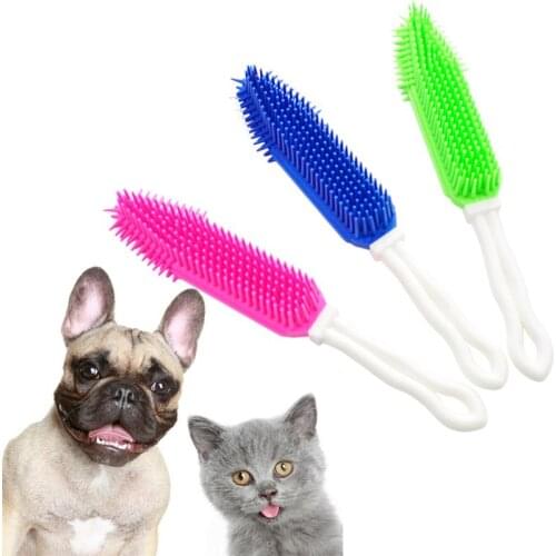 3Pcs Pet Grooming Brush Professional Bathing Massaging Hair Removal Brush with Handle for Dog Cats