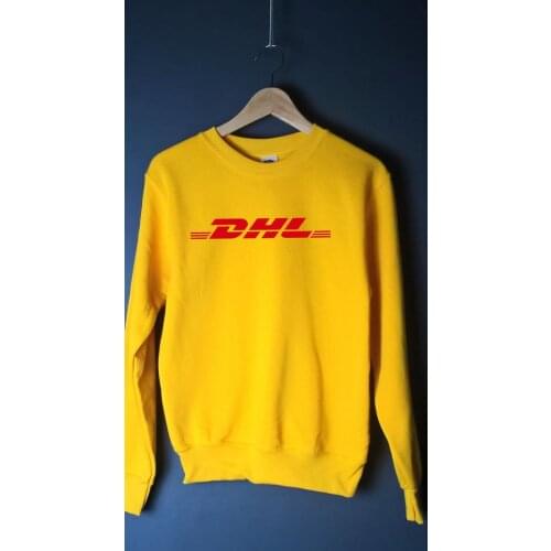 Skuggnas DHL Yellow Jumper Sweatshirt Hoodie Unisex Fashion Grunge 90s Casual Tops Long Sleeve DHL Tumblr Jumper Drop ship