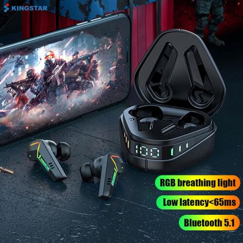 KINGSTAR TWS Gaming Earphone Wireless Buletooth Headphones With Noise Reduction Dual Mode Game Headset For E-Sports Gamer Music