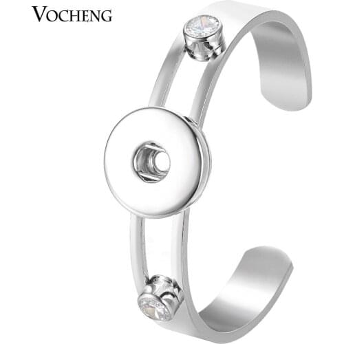 Vocheng Ginger Snap Button Jewelry Copper Open Cuff Bangle for Women fit 18mm Gingersnaps NN-674