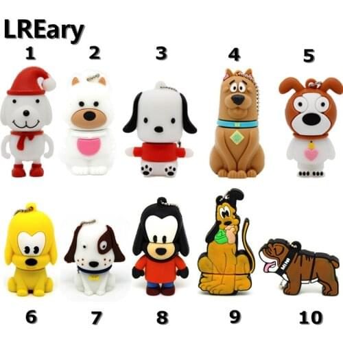 All kinds of Lovely Cartoon pet dog usb flash drive memory stick pen drive pendrive 4GB 8GB 16GB 32GB creative gift