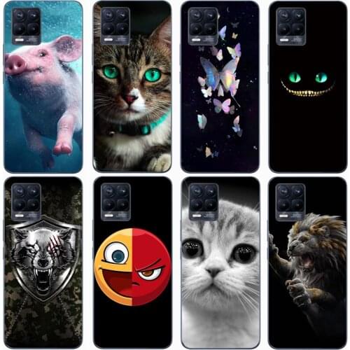 For OPPO REALME 8 PRO RMX3081 Case Rose Wolf Cute Patterned Cover Soft Silicon Phone Case for Realme 8 pro rmx3081 Top Quality