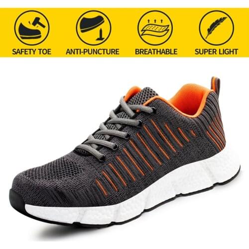Safety Shoes Safety sneakers Fashion Breathable Steel toe cap Anti-smashing Anti-piercing Non-slip Hiking Boots