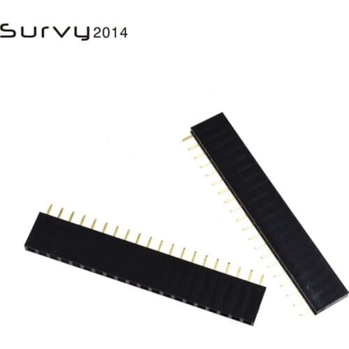 10PCS 2.54mm Single Row Female 3-40P PCB socket Board Pin Header Connector Strip Pinheader 4 5 6 7 10 12 20 40Pin For Arduino
