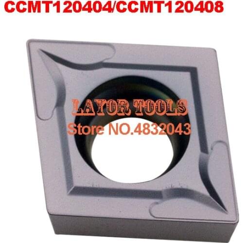 10PCS CCMT120404/CCMT120408 carbide CNC inserts,CNC lathe tool,apply to stainless steel and steel processing, insert SCLCR/SCKCR