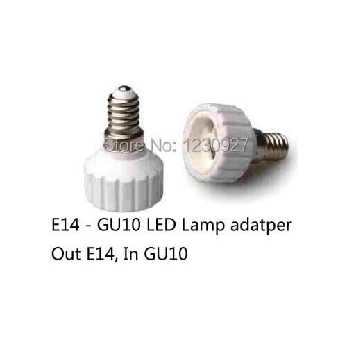 10pcs /lot E14 To GU10 lamp Adapter Out E14 Inner GU10 free shipping