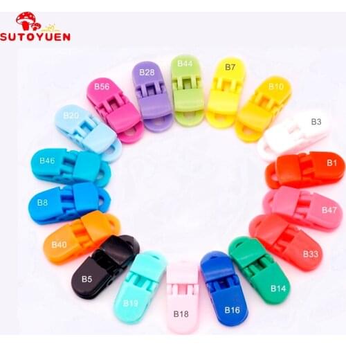 100pcs 5mm Hot T shape Baby Plastic Pacifier / Suspender Clips for DIY Binky Paci Dummy Soother Toy Leash Bib Snap Holder Clips