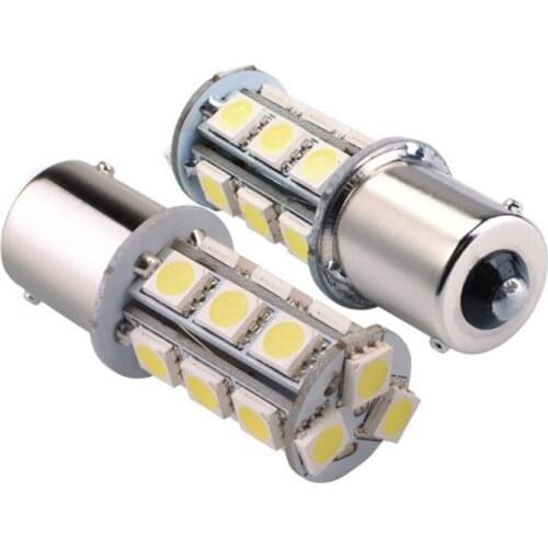 2Pcs 1156 Car LED Ba15s Turn Signal Light led P21W ba15s 1156 18 leds 18 led smd Brake Light Tail Lamp Reverse light White