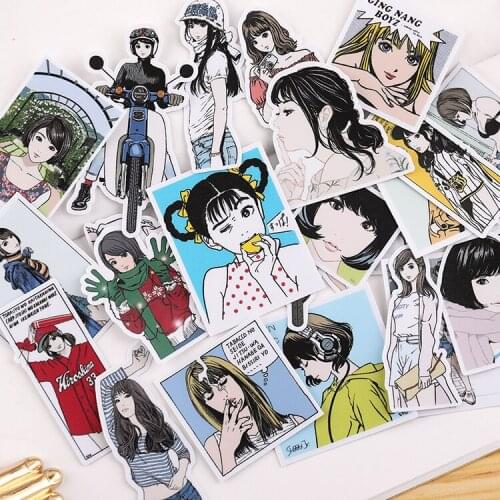 24pcs Fresh girl stickers/Scrapbooking Stickers /Decorative Sticker /DIY Craft Photo Albums