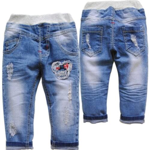 3937 FASHION baby trousers boy jeans girls spring autumn soft baby denim pants blue very nice new