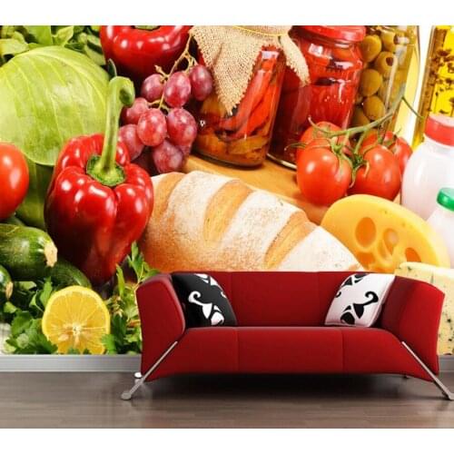 Custom papel DE parede 3d, a variety of food murals for kitchen restaurant hotel background home decoration wallpaper