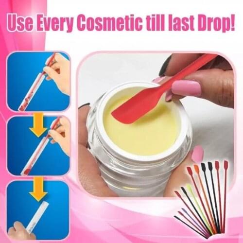 4Pcs Flexible Silicone Scraper Reusable Beauty Kitchen Spatula Makeup Brushes Face Mask Brush Beauty Tools Lengthen Handle