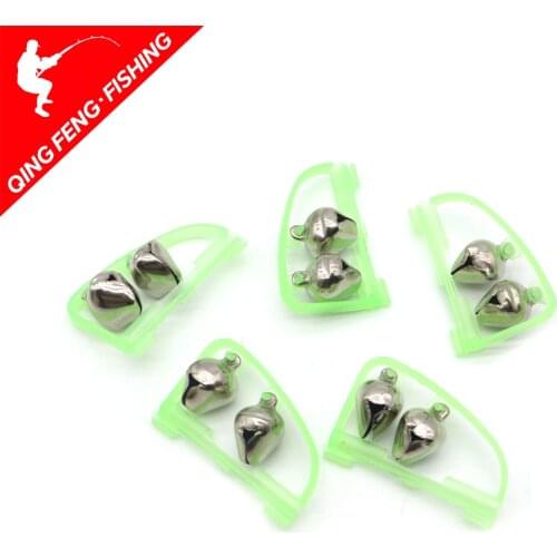 5Pcs Luminous Light Twin Bells Clip On Night Fishing Rod Bite Alarm Portable fast fishing rod fishing Tackle Accessories