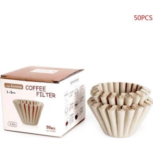 50pcs Cake Shape Disposable Paper Replacement Filters for 1-4 Cup Coffee Machine 896A
