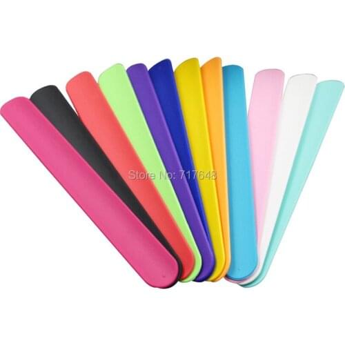 500pcs Blank Plain Simple Snap Slap wristband silicone bracelets free shipping by FEDEX A