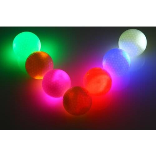 7Pcs Golf Balls Indoor Outdoor Glow in The Dark Golf Flash Ball Light up Led Golf Bright Balls Night Sport Gift Golf Accessories