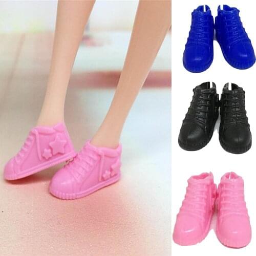 4Pairs Doll Accessories Original Doll Shoes Fashion Cute shoes for 1/6 Girl Doll For Mini Doll Shoes