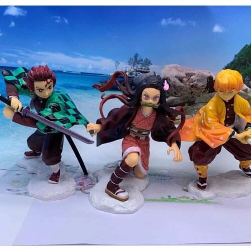 Anime Demon Slayer: Blade Battle Edition Kamado Tanjirou Agatsuma Zenitsu Kamado Nezuko Model Boxed Figure anime figure