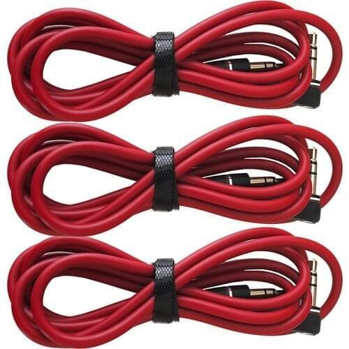 600pcs/lot 3.5mm AUX Cable Cord for Monster Solo Beats Studio 1.2m Audio Right Angle Male to Male Studio Stereo 90 Degree