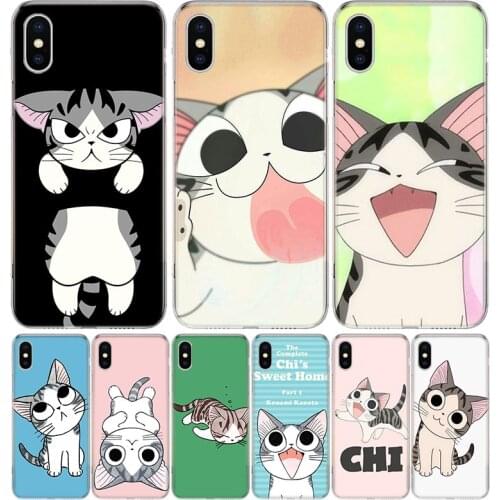 Chis Sweet Home Cat Anime Cover Phone Case For Iphone 11 12 Mini Pro 7 6 X 8 6S Plus XS MAX + XR 5S SE 10 9 Art TPU Coque Capa