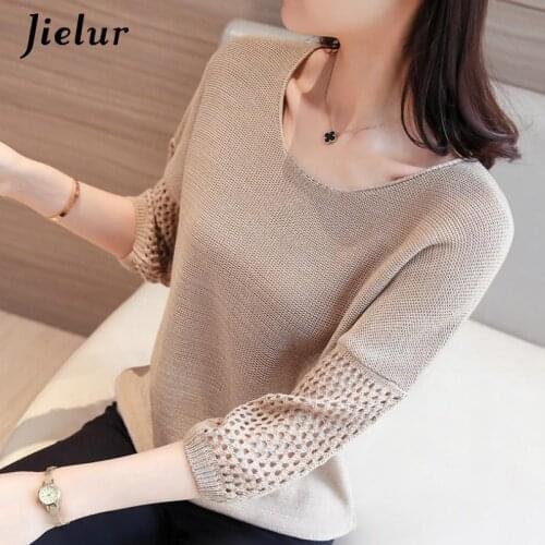 Jielur Openwork Blouses