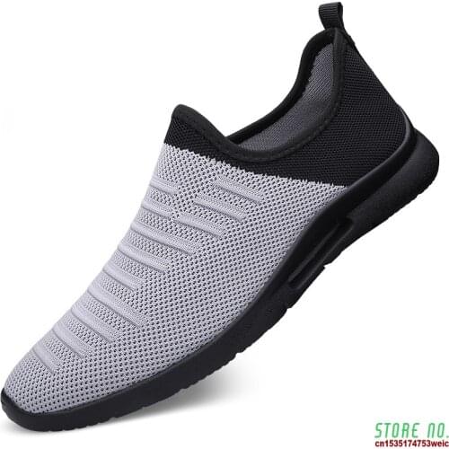 Mens Casual Shoes Men Slip-on Sock Sneakers Breathable Light Leisue Walking Jogging Running Masculino Adulto