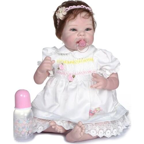 Bebe Reborn Dolls 22 inch collectibles soft body 100% handmade detailed painting reborn baby silicone doll toys gift