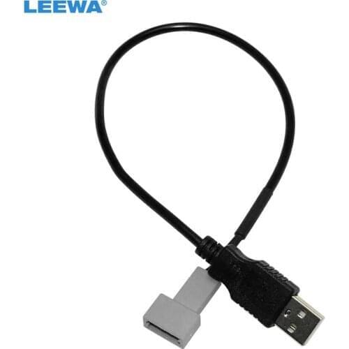 LEEWA 20pcs Car Audio Radio 2.0 USB to 4Pin Socket Cable for Kia KX5 Sorento Sonata Extension Connector Adapter #CA6849