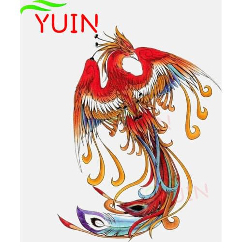 Fashion Car Sticker Beautiful Phoenix Flying Wings Animal Decal PVC Decoration Accessories High Quality Waterproof Decals18*14cm