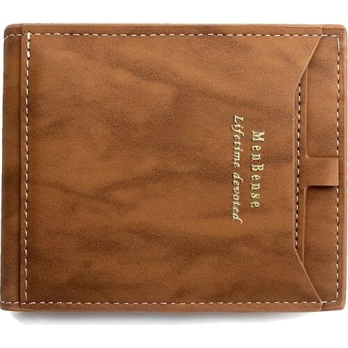 Mens Wallet Money Bag Pu Leather Business Short Wallet Famous Vintage Walltes Multi-card Soft Purse Men Card Holder Coin Bag