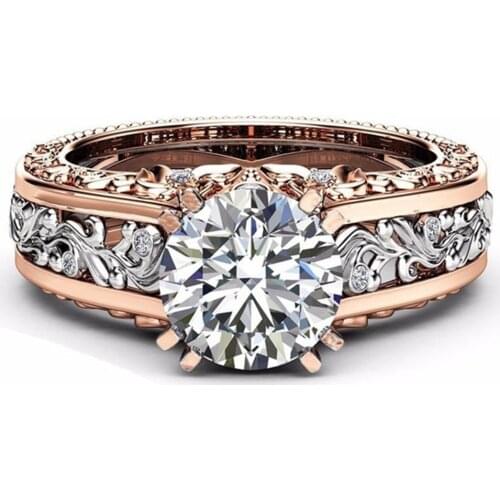 New Glamour Fashion Jewelry Luxury Exquisite Zircon Lady Ring Popular Accessories Valentine Gift Engagement Wedding Ring