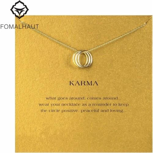 Choker Necklace Alloy 3 Circle Pendant Necklace Chains Necklace Women Gold Necklace For Women Fashion Jewelry