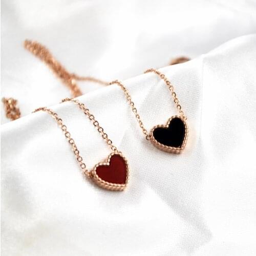 Heart Pendant Necklace Wholesale Clavicle Chain For Women Trendy Wedding Birthday Gift 2021 New Cute Jewelry Luxury necklaces