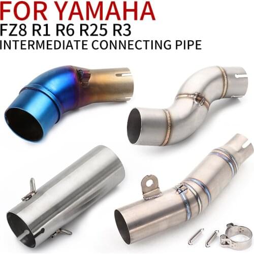 Motorcycle refitted R1 R6 R25 R3 is suitable for Yamaha stainless steel intermediate connecting titanium alloy exhaust pipe