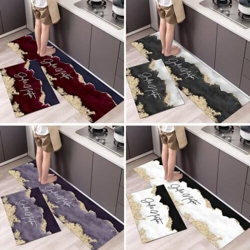 Anti Slip Kitchen Mat Dustproof Kitchen Long Carpet Water Absorb Area Rugs Modern Minimalist Hallway Balcony Decor Floor Mats