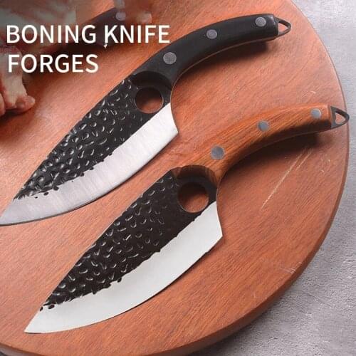 Hand-forged butcher knife Stainless steel deboning knife Camping knife Fish cutting knife Outdoor cooking knife