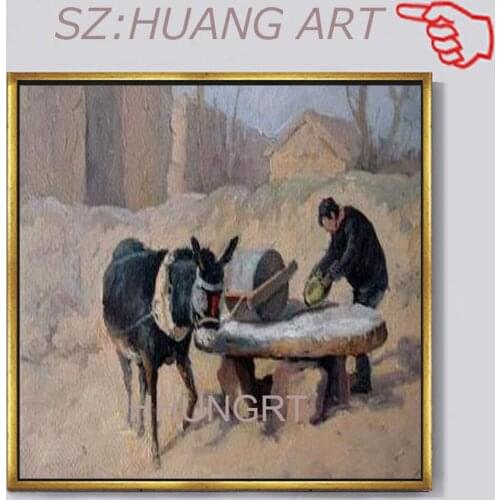 Contemporary art character style oil painting hand-painted high quality wall painting works boutique collection