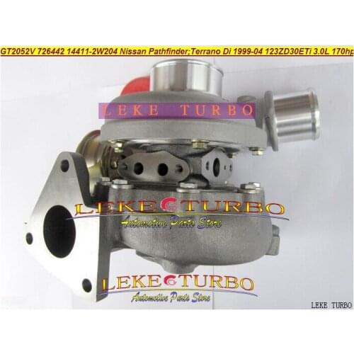 Turbo GT2052V 726442 726442-0001 726442-5004S 14411 2W204 14411 2W20A For NISSAN Pathfinder TERRANO DI ZD30ETi 3.0L ZD30 D 170HP