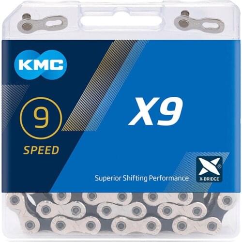 KMC Bicycle Chain Z9 X9 X9SL MTB Road Bike 9 Speed Z X Bridge Chain Trekking Commuting Cycle W/ Original MissingLinks Connectors