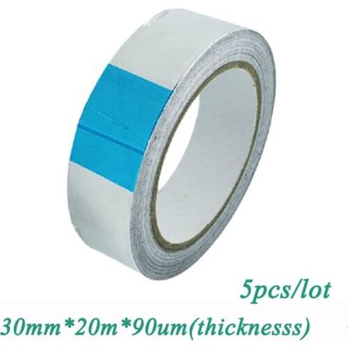 Temporary Exhaust Pipe Ducts Repairs Duct Tape High Temp Resistant Aluminum Foil Heat Shield Tape 30mm*20m*0.09mm