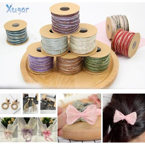 Xugar 7mm 10m/lot Fish Silk Rope Hemp Cord Natural Hessian Jute Twine DIY Florist Pastoral Pendant Gift Packaging Earring Making