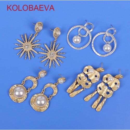 Ladies Earrings Silver African Retro Tassel Statement Bohemia Long New Personality Cute Ornaments Fun Golden Alloy Pendant Tribe