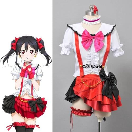 Love Live Bokura wa Ima no Naka de OP1 Nico Yazawa Uniform Shirt Tops Dress Outfit Anime Cosplay Costumes