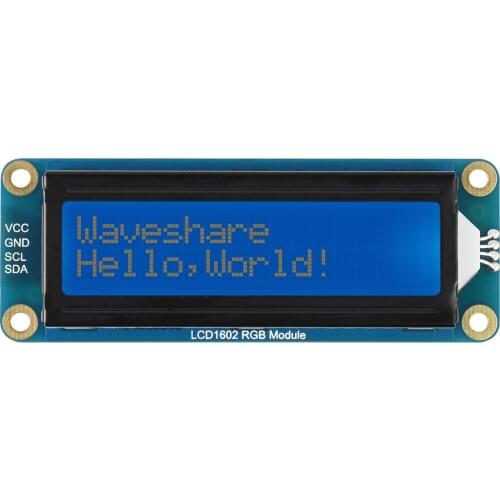 LCD1602 color backlight LCD screen,I2C Communication, 3.3V/5V Compatible,Supports Raspberry Pi / Pi Pico, Jetson Nano etc