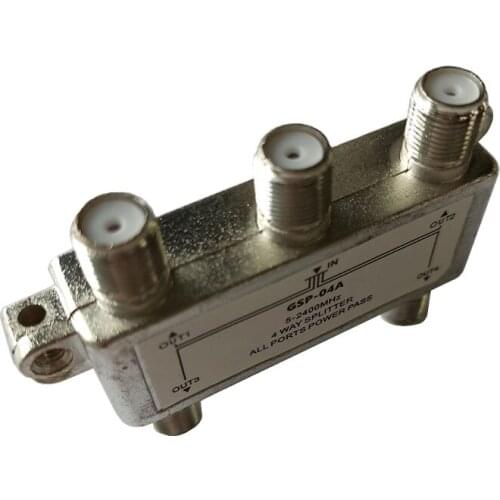 4 Channel Satellite TV Antenna Cable Splitter 1 in 4 out Splitter Type high quality Assign signal fast brand