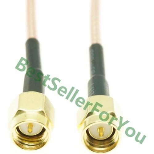 6/8/12/20/40INCH SMA Connector Male Plug To SMA Connector Male Plug Crimp Lot Jumper Pigtail FPV RG316 Cable