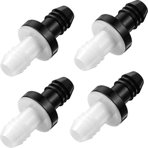 Promotion! 4 Pcs Check Valve 3/8 Inch 10 mm ABS Plug-in Check Valve Fuel Oil Water Gas Air One-Way Check Valve for Liquids