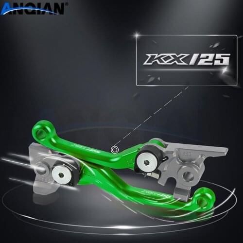 For Kawasaki KX125 Motorcycle Accessories Dirt Pit Bike Motocross Pivot Brake Clutch Levers KX 125 2001-2008 2004 2005 2006 2007