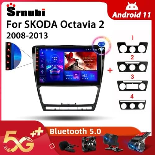 Android 10 2 Din Car Stereo Audio Radio for SKODA Octavia A5 2008-2013 Multimedia Video Touch Screen Player Speaker MP5 DVD 10"