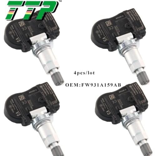 TTP 4PCS FW931A159AB TPMS Car Tire Pressure Sensor Monitoring Valve System for Land Rover Discovery Freelander Range 433MHZ